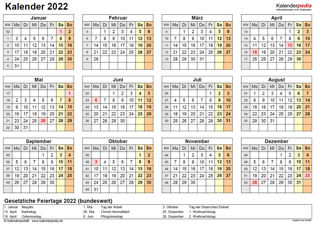 Featured image of post Kalenderpedia 2022 F r bundeslandspezifische kalender siehe kalender 2022 f r jedes bundesland